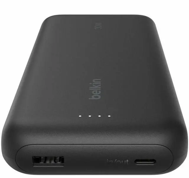 Alt view image 5 of 7 - Belkin BoostCharge Power Bank 20K With Integrated Cable - For Smartphone, iPhone, Tablet PC, iPad mini, iPad, iPad Pro - 20000 mAh - USB Type-C Connector - 2 x USB - Black