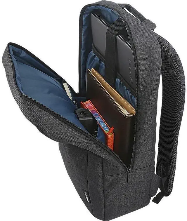 Alt view image 3 of 6 - Lenovo Carrying Case (Backpack) for 15.6" Notebook - Black - Water Resistant - Shoulder Strap