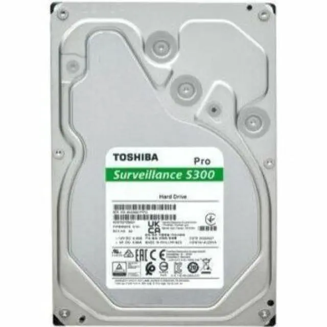 Alt view image 2 of 4 - Toshiba S300 Pro HDWTA60UZSVAR 6 TB Hard Drive - 3.5" Internal - SATA (SATA/600) - Conventional Magnetic Recording (CMR) Method - Camera, Video Surveillance System, Network Video Recorder, Digita