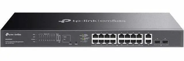 Main image of TP-Link Omada 20-Port Gigabit Easy Managed Switch with 16-Port PoE+ - 18 Ports - Manageable - Gigabit Ethernet - 10/100/1000Base-T, 1000Base-X - 2 Layer Supported - 2 SFP Slots - 289.70 W Power Consum