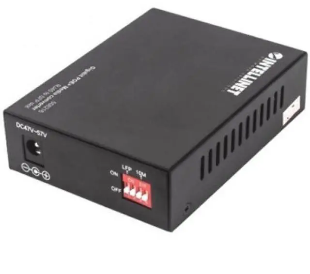 Alt view image 10 of 11 - Intellinet Gigabit PoE+ Media Converter, 1 x 10/100/1000Base-T RJ45 Port to 1 x SFP Port, PoE+ Injector