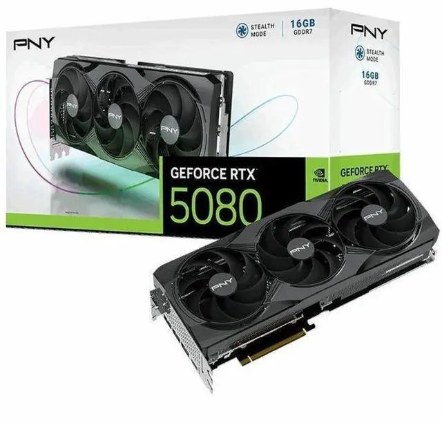 Alt view image 16 of 19 - PNY VCG508016TFXPB1 NVIDIA GeForce RTX 5080 16GB 256-Bit GDDR7 DLSS 4.0 PCI Express 5.0 x16 Video Card