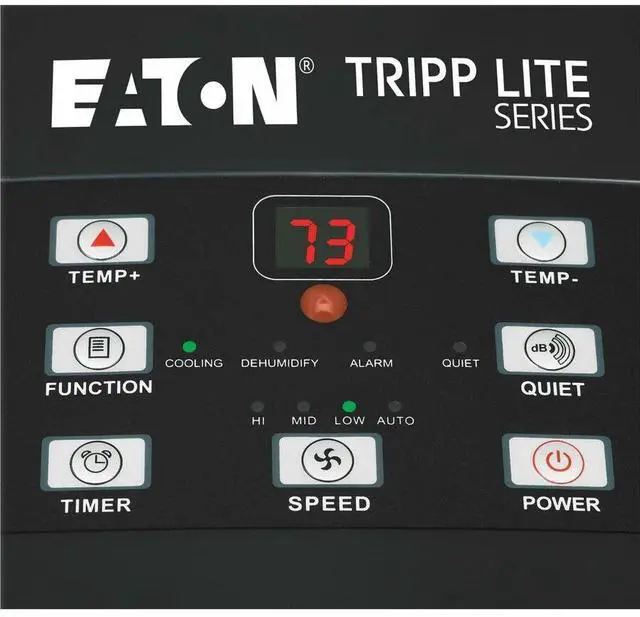 Alt view image 4 of 7 - Eaton Tripp Lite Series Portable AC Unit for Server Rooms - 13,000 BTU (3.8 kW), 120V, R32 Refrigerant, Black - Cooler - 3809.92 W Cooling Capacity - 258 Sq. ft. Coverage - Dehumidifier - Black