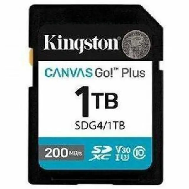 Alt view image 3 of 7 - Kingston SDXC Canvas Go Plus (SDG4) Flash Memory Card 1TB