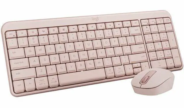 Main image of Logitech MK250 Bluetooth Wireless Mouse and Keyboard Combo: Fast & Easy Connectivity, Compact Wireless Keyboard, Ambidextrous Mouse (Graphite) - Wireless Bluetooth Keyboard - Rose - Wireless Bluet
