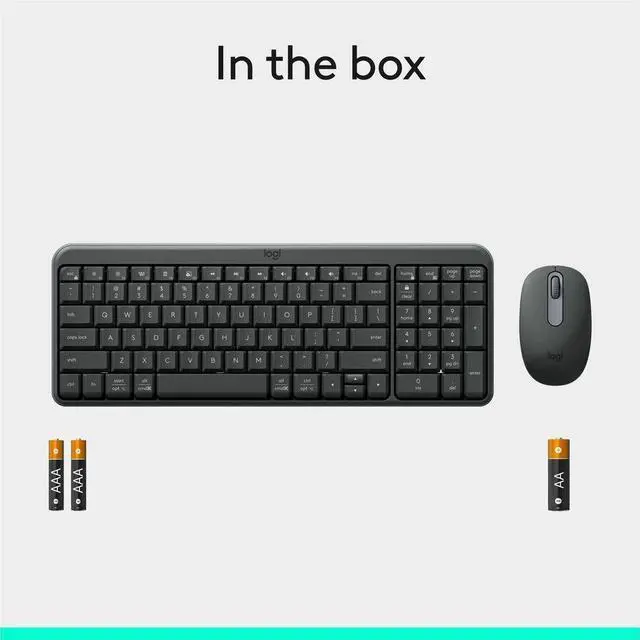Alt view image 5 of 14 - Logitech MK250 Bluetooth Wireless Mouse and Keyboard Combo: Fast & Easy Connectivity, Compact Wireless Keyboard, Ambidextrous Mouse (Graphite) - Wireless Bluetooth Keyboard - Graphite - Wireless B