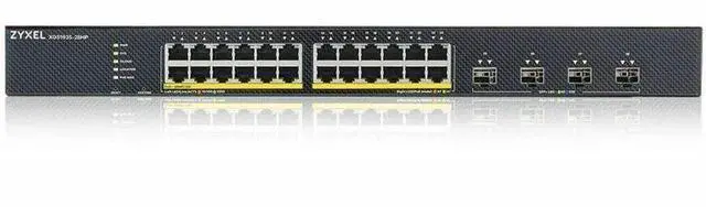 Alt view image 2 of 12 - ZYXEL 24-port GbE PoE Lite-L3 Smart Managed Switch with 4 10G Uplink - 24 Ports - Manageable - Gigabit Ethernet, 10 Gigabit Ethernet - 100/1000Base-T, 10GBase-X - 3 Layer Supported - 452.60 W Power Co