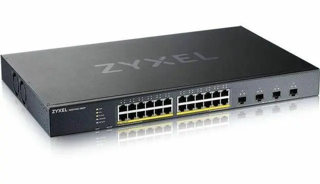 Alt view image 4 of 12 - ZYXEL 24-port GbE PoE Lite-L3 Smart Managed Switch with 4 10G Uplink - 24 Ports - Manageable - Gigabit Ethernet, 10 Gigabit Ethernet - 100/1000Base-T, 10GBase-X - 3 Layer Supported - 452.60 W Power Co