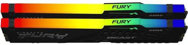 Alt view image 5 of 13 - Kingston FURY Beast RGB 64GB (2 x 32GB) 288-Pin PC RAM DDR5 5200 (PC5 41600) Memory (Notebook Memory) Model KF552C40BBAK2-64
