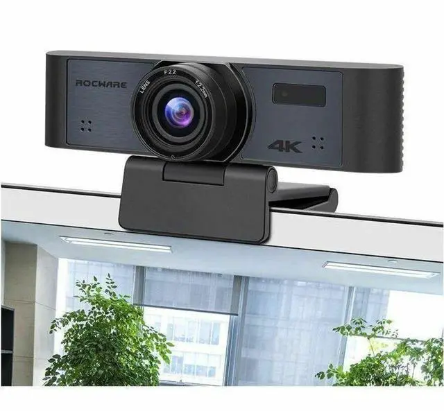 Alt view image 2 of 13 - ROCWARE RC16 Webcam - 8.3 Megapixel - 30 fps - USB 3.0 Type C - 4K - 3840 x 2160 Video - CMOS Sensor - 110° Angle - 8x Digital Zoom - Microphone - For Chromebook - Windows 7, Windows 8.1, Wind
