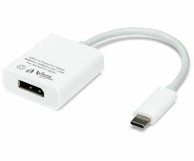 Alt view image 7 of 7 - NewerTech USB-C to DisplayPort 8K Display Adapter - 1 x DisplayPort Digital Audio/Video - Female - 1 x USB Type C - Male - 7680 x 4320 Supported - 1