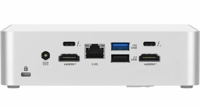 Alt view image 6 of 15 - Asus NUC 15 Pro Plus RNUC15CRSU9089AU Desktop Computer - Intel Core Ultra 9 285H - 32 GB - 1 TB SSD - Mini PC - Silver - Intel Chip - Windows 11 Home - Intel Arc 140T Graphics DDR5 SDRAM - IEEE 802.11