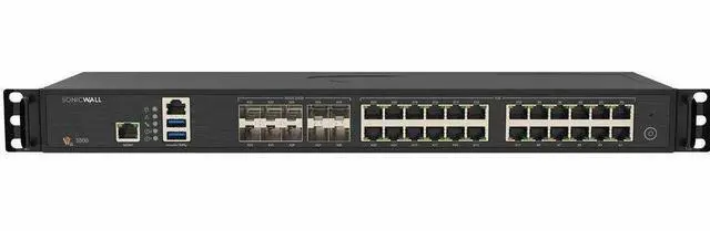 Alt view image 2 of 3 - SonicWall NSa 3800 Network Security/Firewall Appliance - Centralized Management - 24 Port - 1000Base-T, 10GBase-X - 10 Gigabit Ethernet - 12 Gbit/s Firewall Throughput - TLS, TLS 1.3, SSL, DES, 3DES,