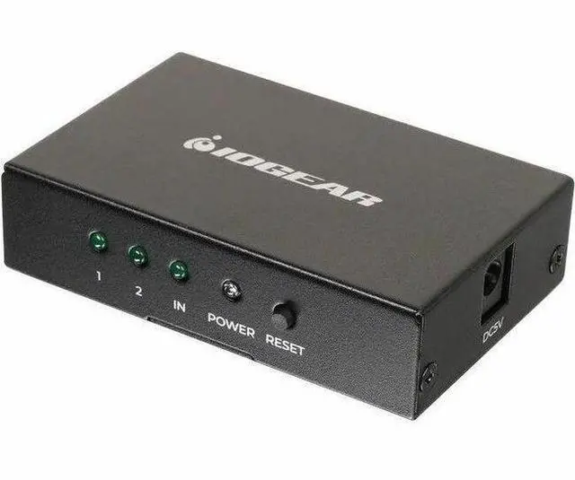 Main image of IOGEAR 8K 2-Port HDMI Splitter - 60 Hz to 60 Hz - 7680 x 4320 - 1 x HDMI In - 2 x HDMI Out - Metal