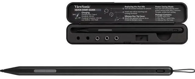 Alt view image 5 of 9 - ViewSonic ACP302-B0WW Active Capacitive Pen with up to 4096 Levels of Pressure Sensitivity. Supports touchscreens and laptops Compatible with MPP 2.0 Technology