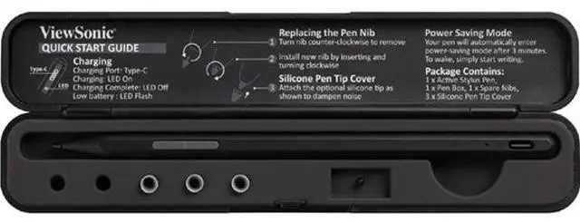 Alt view image 6 of 9 - ViewSonic ACP302-B0WW Active Capacitive Pen with up to 4096 Levels of Pressure Sensitivity. Supports touchscreens and laptops Compatible with MPP 2.0 Technology