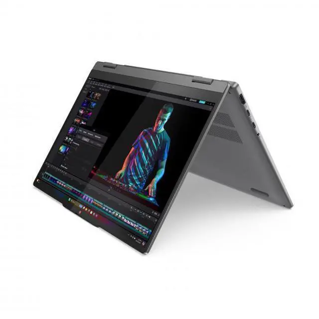 Alt view image 4 of 6 - Lenovo IdeaPad 5 14" OLED 1920 x 1200 2-in-1 Notebook Qualcomm Snapdragon X Plus X1P-42-100 16GB RAM 1TB SSD Luna Gray - Qualcomm Snapdragon X Plus X1P-42-100 - Qualcomm Adreno Graphics - 14