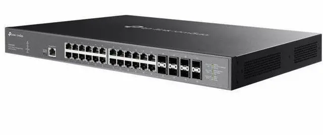 Alt view image 5 of 11 - TP-Link Omada 32-Port 10GE L2+ Managed Switch with 24-Port PoE++ - 24 Ports - Manageable - 10 Gigabit Ethernet - 10GBase-T, 10GBase-X - 2 Layer Supported - 1010.20 W Power Consumption - 770 W PoE Budg