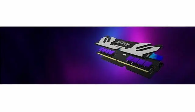 Alt view image 6 of 13 - Kingston FURY Renegade RAM Module - 48 GB (2 x 24GB) - RGB - DDR5-8800/PC-70400 DDR5 SDRAM - 8800 MHz Single-rank Memory - CL42 - 1.40 V - On-die ECC - Unbuffered - 288-pin - CUDIMM - Lifetime Warrant
