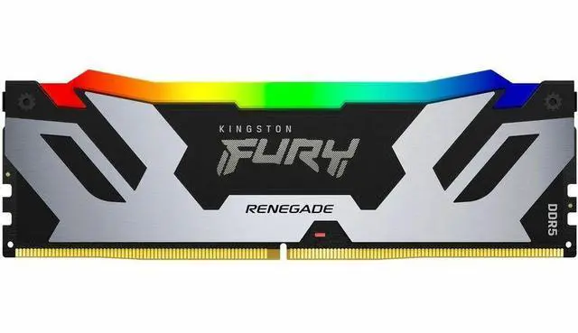 Alt view image 3 of 10 - Kingston FURY Renegade RAM Module - 24 GB - RGB - DDR5-8000/PC5-64000 DDR5 SDRAM - 8000 MHz Single-rank Memory - CL38 - 1.40 V - On-die ECC - 288-pin - DIMM - Lifetime Warranty