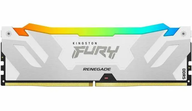 Alt view image 3 of 10 - Kingston FURY Renegade RAM Module - 24 GB - RGB - DDR5-8000/PC5-64000 DDR5 SDRAM - 8000 MHz Single-rank Memory - CL38 - 1.40 V - On-die ECC - 288-pin - DIMM - Lifetime Warranty