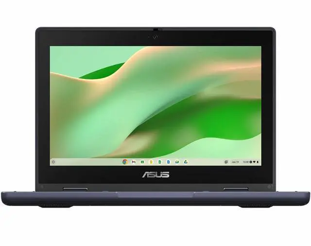Alt view image 3 of 8 - Asus Chromebook CR11 Flip CR1104F CR1104FTA-YZ42T 11.6" Touchscreen Rugged Convertible 2 in 1 Chromebook - HD - Intel N-Series N150 - 4 GB - 32 GB Flash Memory - Mineral Gray - Intel Chip - 1366