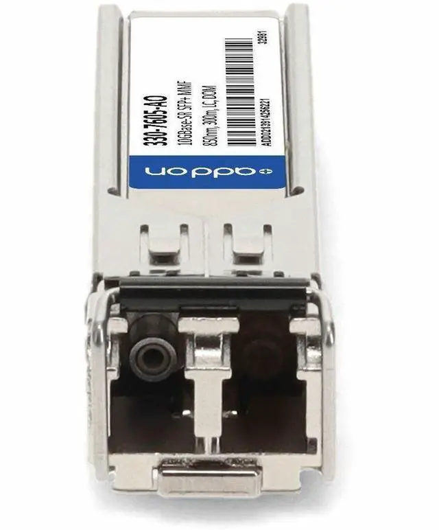 Alt view image 15 of 16 - AddOn Dell 330-7605 Compatible TAA Compliant 10GBase-SR SFP+ Transceiver (MMF, 850nm, 300m, LC, -