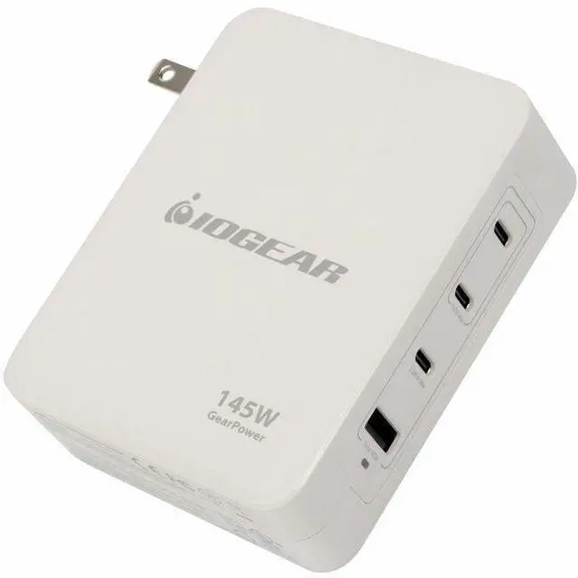 Main image of IOGEAR GearPower 145W Multiport Charger - 145 W - 4 ft Cable - 28 V DC Output - 5 A - 1