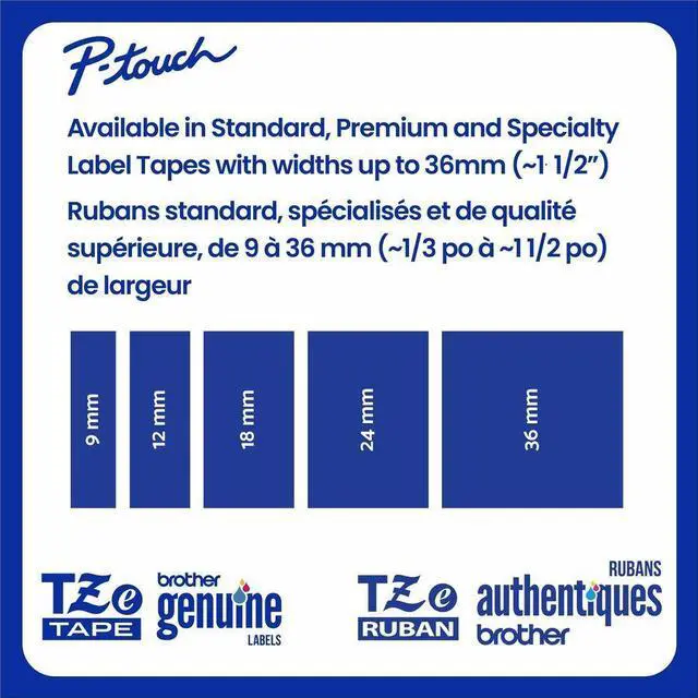 Alt view image 4 of 14 - Brother P-touch TZe Label Tape - - DiameterTape