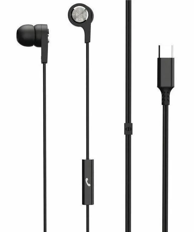 Alt view image 9 of 10 - Maxell 199261 Sync Up Type-C Wired Earbuds with Microphone, Black
