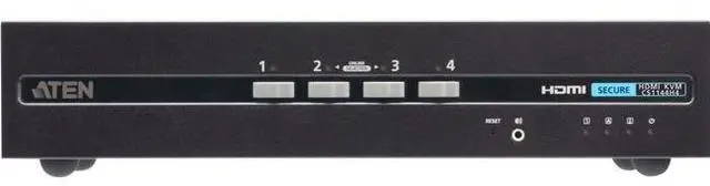 Main image of ATEN 4-Port USB HDMI Dual Display Secure KVM Switch (PSD PP v4.0 Compliant) - 4 Computer(s) - 1 Local User(s) - 3840 x 2160 - 50 Hz, 60 Hz - 6 x USB - 10 x DisplayPort - Desktop