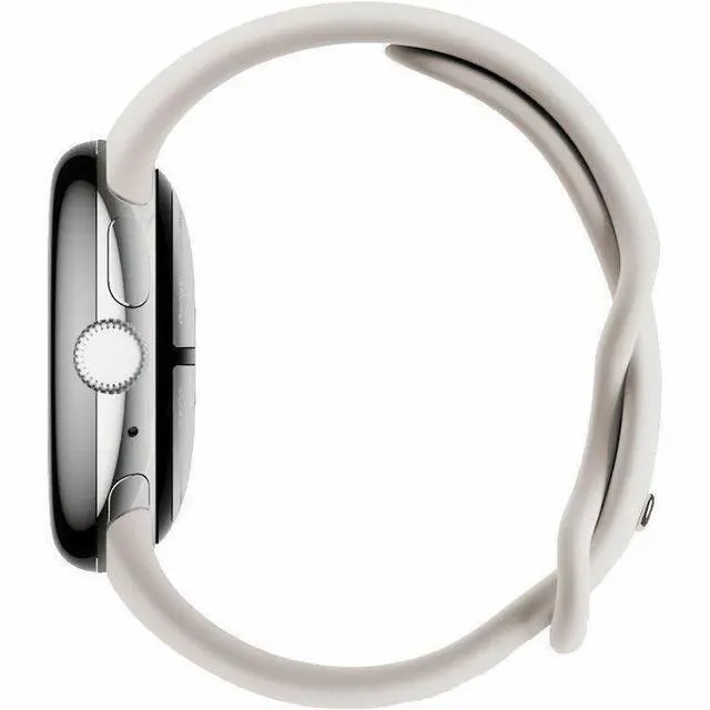 Alt view image 16 of 20 - Google Pixel Watch 2 - Android Smartwatch with Fitbit Activity Tracking - Heart Rate Tracking Watch - WiFi, Silver Case - Porcelain Band