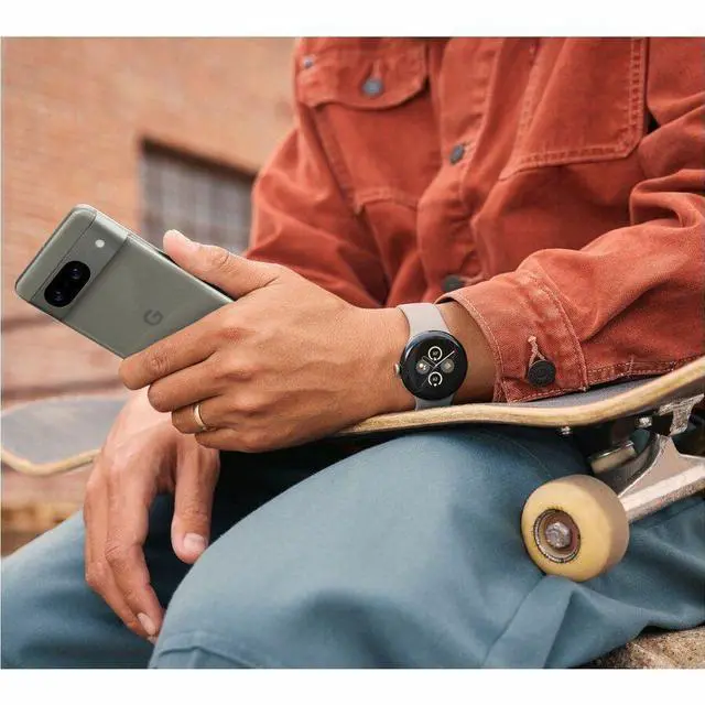 Alt view image 17 of 20 - Google Pixel Watch 2 - Android Smartwatch with Fitbit Activity Tracking - Heart Rate Tracking Watch - WiFi, Silver Case - Porcelain Band