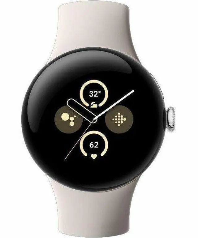 Alt view image 18 of 20 - Google Pixel Watch 2 - Android Smartwatch with Fitbit Activity Tracking - Heart Rate Tracking Watch - WiFi, Silver Case - Porcelain Band