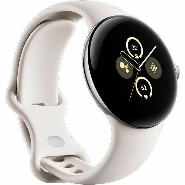 Alt view image 19 of 20 - Google Pixel Watch 2 - Android Smartwatch with Fitbit Activity Tracking - Heart Rate Tracking Watch - WiFi, Silver Case - Porcelain Band