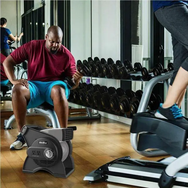 Alt view image 12 of 15 - AIR KING 9550 Portable Blower Fan,120V,310 cfm,Gray, 3 Speed