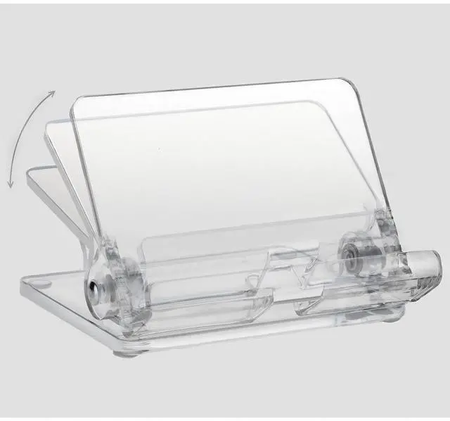Alt view image 6 of 13 - Kantek Mobile Phone Stand - Portrait, Landscape - Acrylic - Clear - Adjustable Angle, Foldable, Non-skid Feet - 1 Each