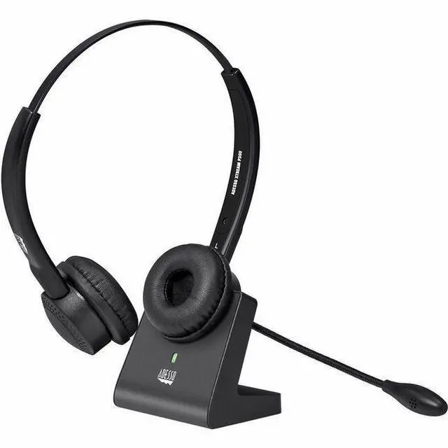 Main image of Adesso Xtream P400 Wireless Multimedia Headset with Charging Dock - Stereo - Mini-phone (3.5mm) - Wireless - Bluetooth - 32 Ohm - 20 Hz to 20 kHz - Over-the-head - Binaural - Supra-aural