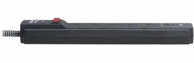 Alt view image 7 of 8 - Eaton Tripp Lite Series Protect It! 6-Outlet Surge Protector - 5-15R Outlets, 1200 Joules, 10 ft. (3 m) Braided Cord, Black - Black - NEMA 5-15P - 6 x NEMA 5-15R - 1800 VA - 1200 J - 120 V AC Input -