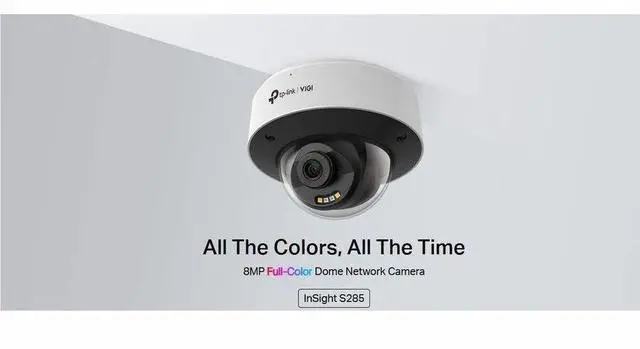 Alt view image 5 of 8 - VIGI InSight S285 8 Megapixel 4K Network Camera - Color - Dome - 98.43 ft Infrared/Color Night Vision - H.265+, H.265, H.264, H.264+, H.264H, H.265M - 3840 x 2160 - 2.80 mm Fixed Lens - 25 fps - CMOS