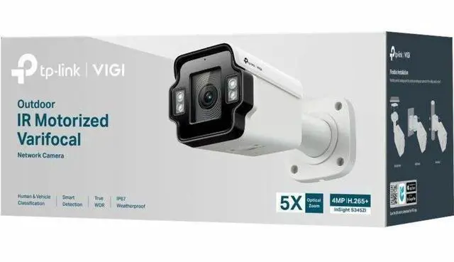Alt view image 4 of 6 - VIGI InSight S345ZI 4 Megapixel Outdoor Network Camera - Color - Bullet - 196.85 ft Infrared Night Vision - H.265+, H.265, H.264, H.264+, H.264H, H.265M - 2688 x 1520 - 2.70 mm- 13.50 mm Varifocal Len