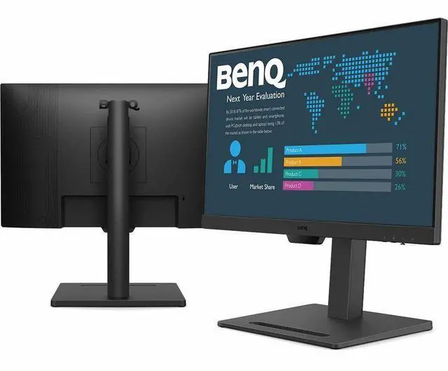 Alt view image 2 of 5 - BenQ Business BL2490T 24" Class Full HD LED Monitor - 16:9 - Black - 24" Viewable - In-plane Switching (IPS) Technology - LED Backlight - 1920 x 1080 - 16.7 Million Colors - 250 Nit - 5 ms -