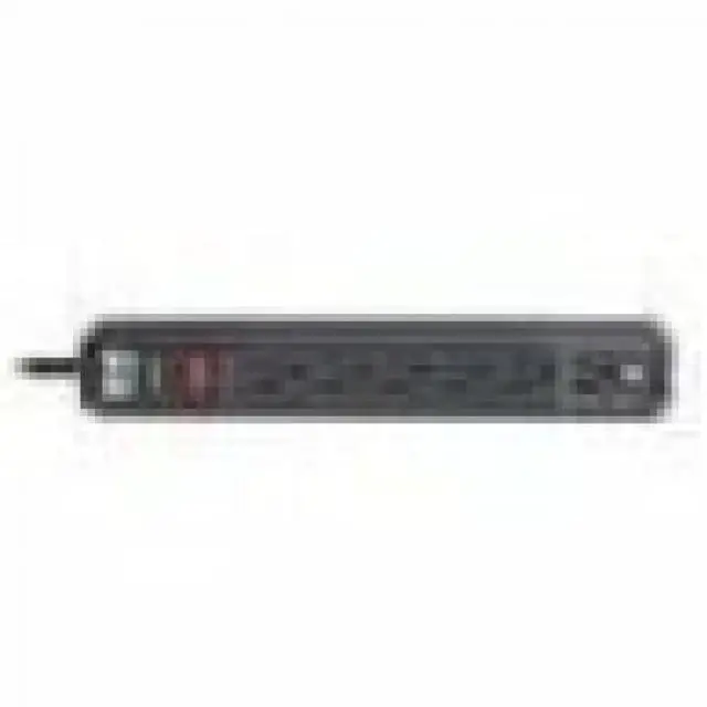 Alt view image 3 of 5 - Eaton Tripp Lite Series Protect It! 6-Outlet Surge Protector - 5-15R Outlets, 600 Joules, 3 ft. (0.9 m) Cord, Black - Black - NEMA 5-15P - 6 x NEMA 5-15R - 1800 VA - 600 J - 120 V AC Input - 3 ft - Wa