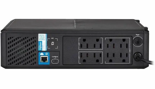 Alt view image 6 of 7 - Eaton Tripp Lite Series 750VA 475W 120V Line-Interactive Pure Sine Wave Cloud-Connected UPS with Remote Monitoring - 8 NEMA 5-15R Outlets (Surge and Battery Backup), LCD, 5-15P Plug, Tower - 2U Tower