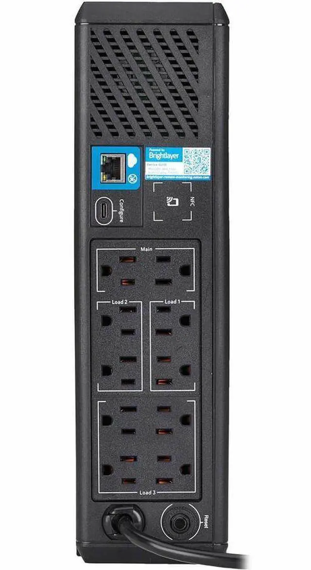Alt view image 3 of 7 - Eaton Tripp Lite Series 1000VA 750W 120V Line-Interactive Pure Sine Wave Cloud-Connected UPS with Remote Monitoring - 10 NEMA 5-15R Outlets (Surge and Battery Backup), LCD, 5-15P Plug, Tower - 2U Towe