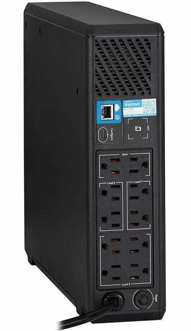 Alt view image 4 of 7 - Eaton Tripp Lite Series 1500VA 1050W 120V Line-Interactive Pure Sine Wave Cloud-Connected UPS with Remote Monitoring - 10 NEMA 5-15R Outlets (Surge and Battery Backup), LCD, 5-15P Plug, Tower - 2U Tow