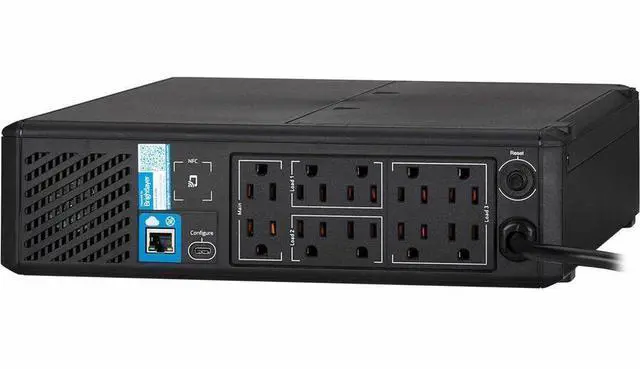Alt view image 7 of 7 - Eaton Tripp Lite Series 1500VA 1050W 120V Line-Interactive Pure Sine Wave Cloud-Connected UPS with Remote Monitoring - 10 NEMA 5-15R Outlets (Surge and Battery Backup), LCD, 5-15P Plug, Tower - 2U Tow