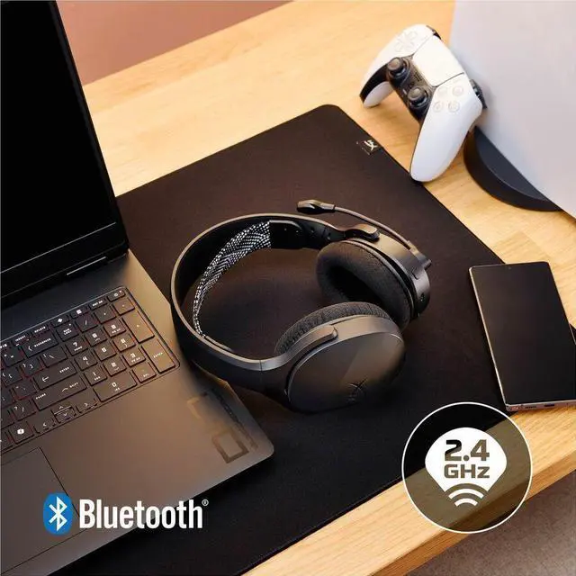 Alt view image 3 of 5 - HyperX Cloud Jet Wireless Black Gaming Headset (AJ0T1AA) - Stereo - Wireless - Bluetooth/RF - 49.2 ft - 32 Ohm - 20 Hz to 20 kHz - Over-the-head - Binaural - Circumaural - Electret Condenser, Uni-dire