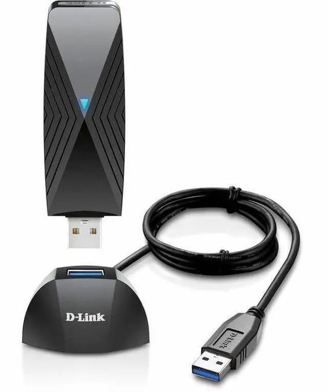 Alt view image 7 of 20 - D-Link Wi-Fi 6 AX1800 Gigabit USB 3.0 Adapter with Cradle for Upgrading Desktop & Laptop PCs  - (DWA-X1850-B1)