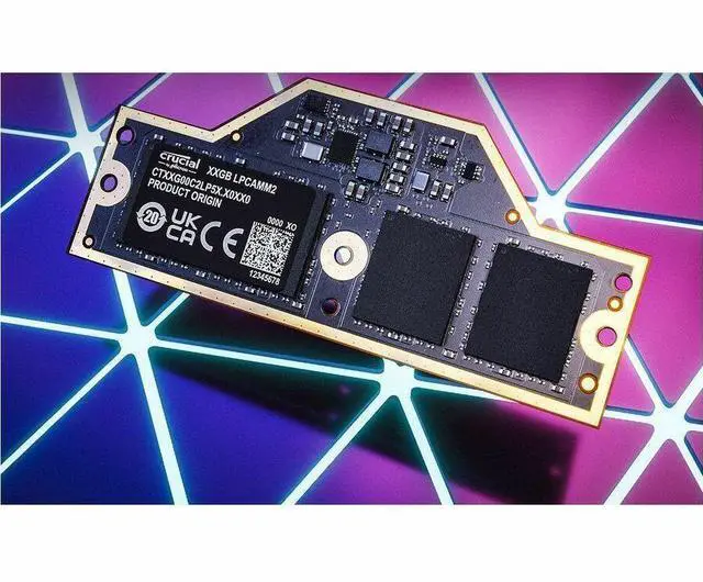 Alt view image 3 of 5 - Crucial 64GB LPCAMM2 LPDDR5X- 7500 Memory For Notebook - DDR5-7500/PC5-60000 LPDDR5X - 7500 MHz - 1.05 V - Unbuffered - 644-pin - LPCAMM2